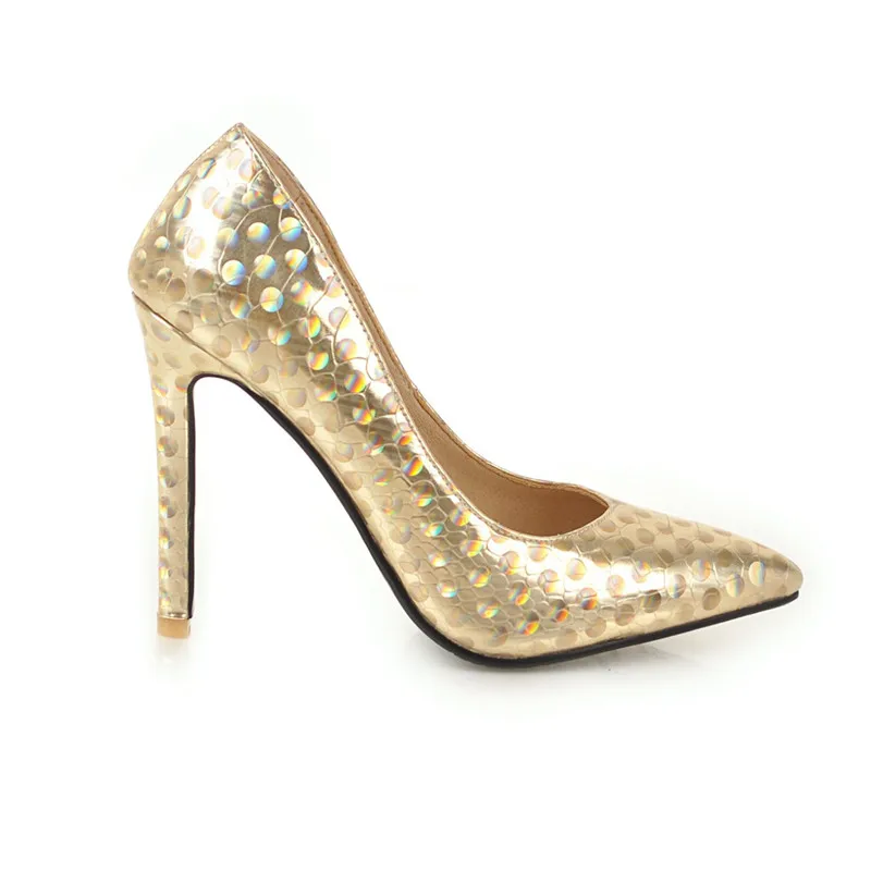 Размера плюс 47 (Европа) 2019 Горячая Модная обувь на высоком каблуке Женские туфли