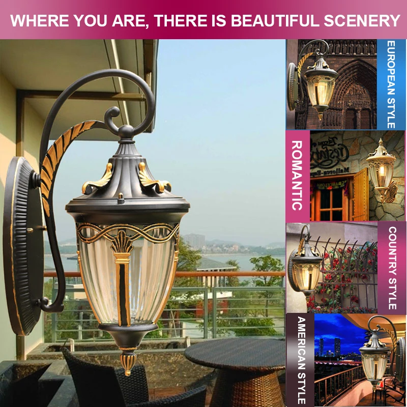 Водонепроницаемый настенный светильник для балкона уличная Светодиодная лампа