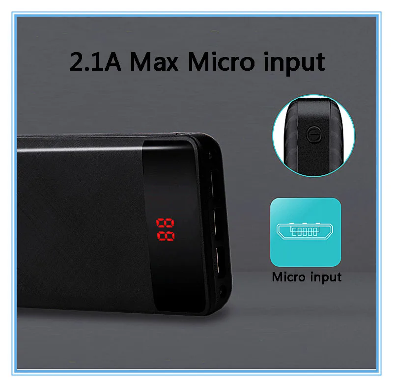 Новый 20000 mAh 3 USB внешний аккумулятор портативное зарядное устройство Bateria Externa