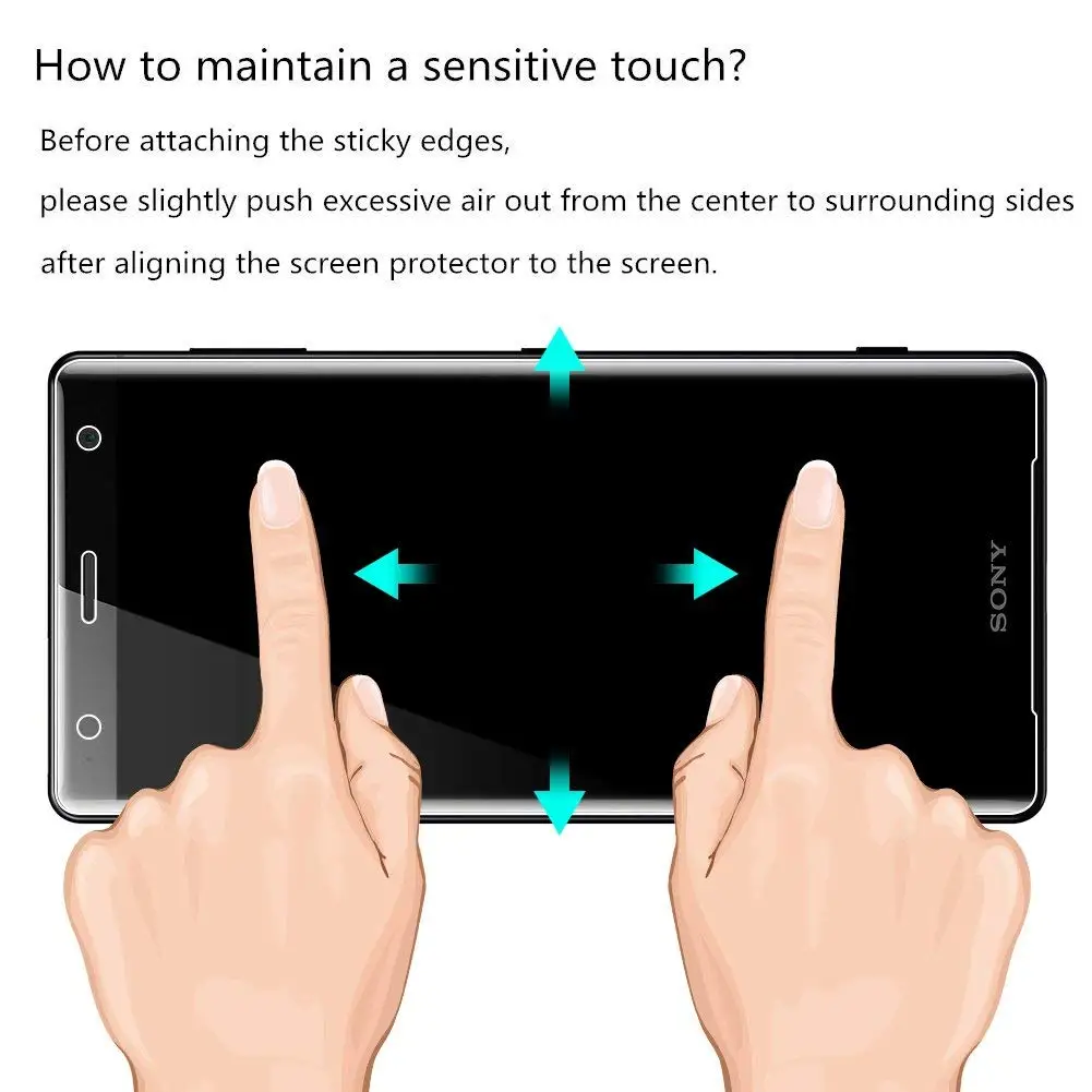 3D полное покрытие HD прозрачное закаленное стекло для Sony XZ2 Защитная пленка экрана