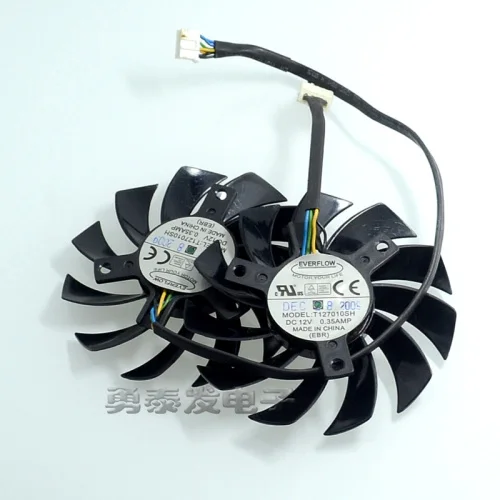 

Вентилятор Охлаждения видеокарты fanNew T127010SH, 12 В, 0,35 А, диаметр 75 мм
