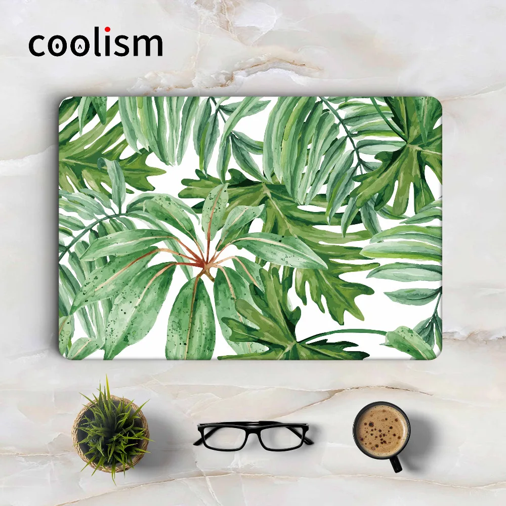 Наклейка на ноутбук с рисунком зеленых листьев стикер для Macbook Pro Air Retina 11 12 13 15