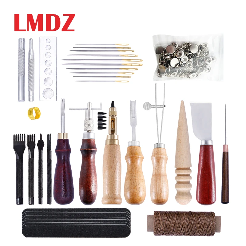 LMDZ 36 шт. кожаный набор инструментов для резьбы перфорации нож резки кожи швейные