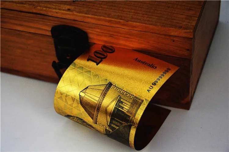 Лучший продавец австралийские старые деньги 100 фунт в красочных чистых золотых