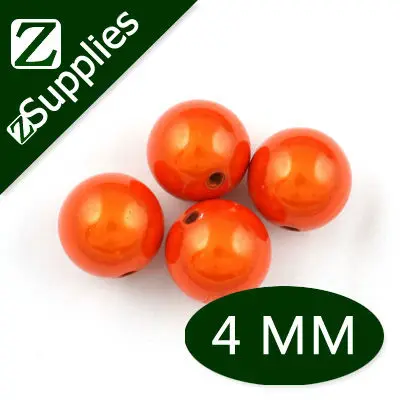 

4mm Orange Round Miracle Beads, Acrylic Perle Magique Beads Wholesale