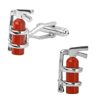 mens shirts cufflinks high quality copper material the red circle fire extinguisher cufflinks 5 pairs of packaging for sale