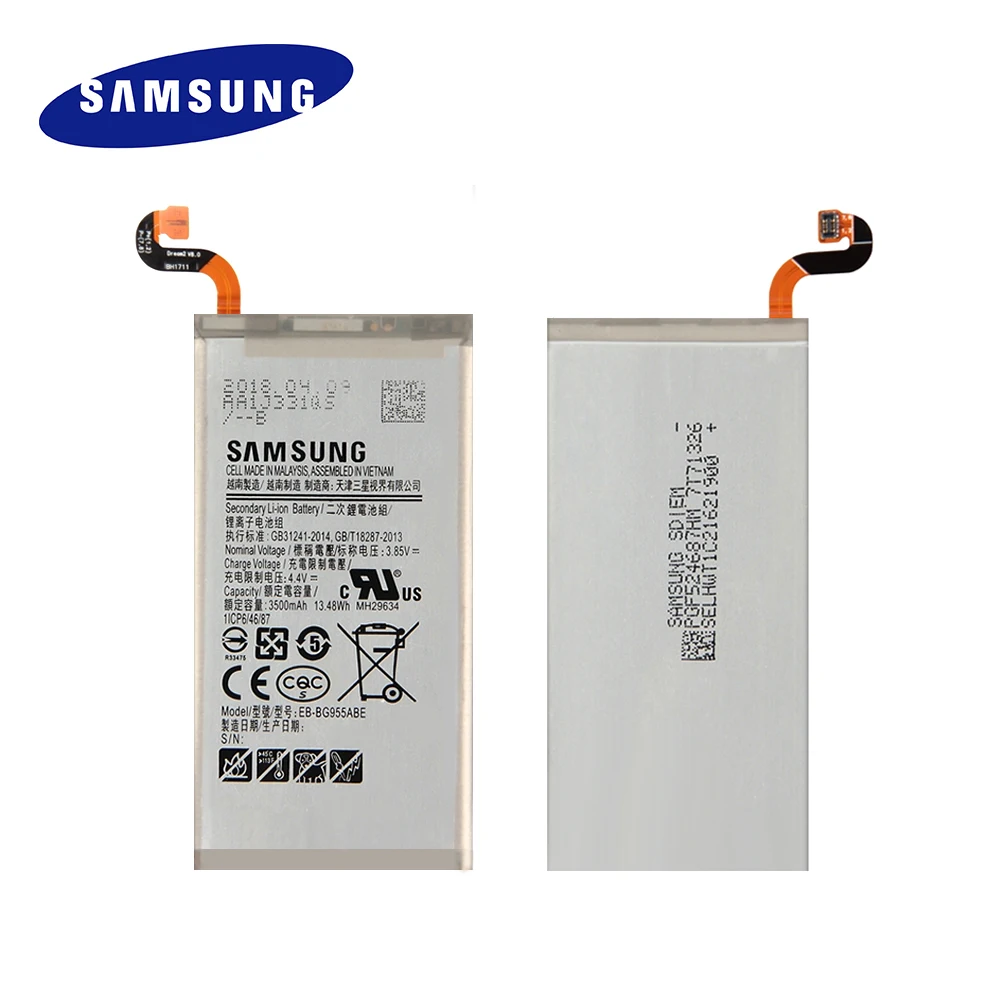 Батарея для samsung Galaxy S8 плюс EB-BG955ABA G9550 S8Plus SM-G9 SM-G955 G955 3500 мА/ч, запасная батарея Akku