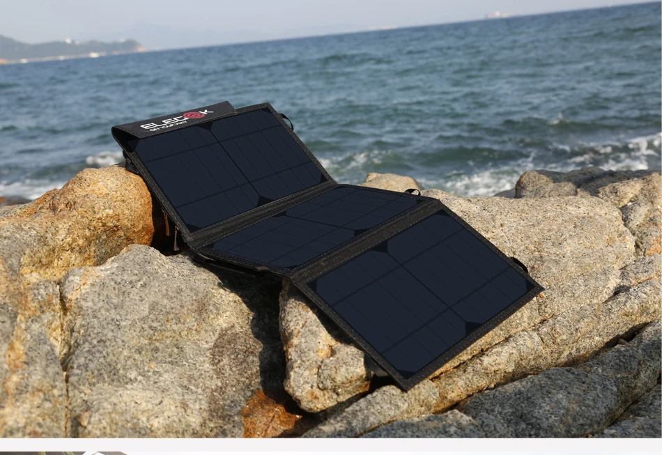 ELEGEEK портативное 15 Вт солнечное зарядное устройство складной 5 в солнечный USB телефон зарядное устройство для iPhone/power Bank с 2 usb портами