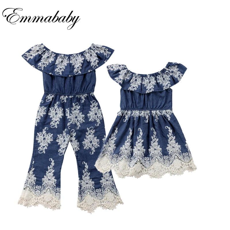 2018 г. лидер продаж Детский комбинезон с открытыми плечами вышивка кружевной