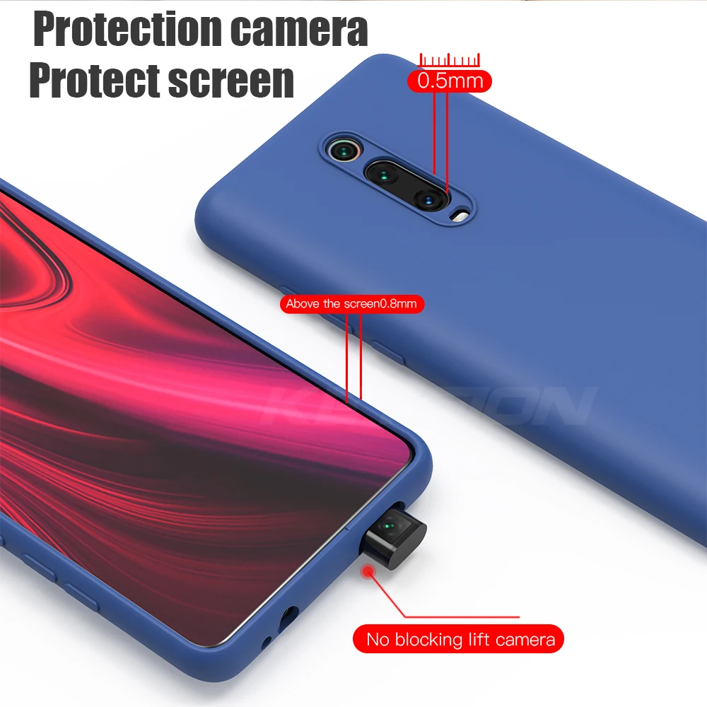KEYSION Liquid Silicone Case for Xiaomi Mi 9T Pro Redmi K20 Soft TPU Shockproof Coque Phone Cover For 9 SE | Мобильные телефоны и