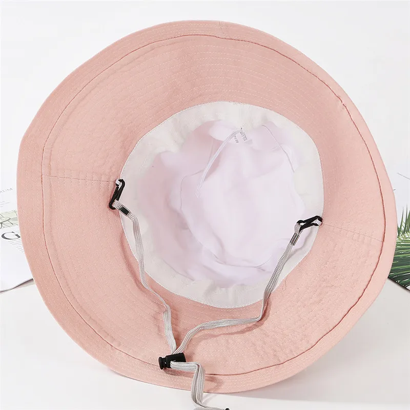 

New Summer Women Sun Hats Cotton Cloth Hat Wide Large Brim Anti-UV Beach Caps Girls Travel Foldable Sunscreen Caps Bucket Hats