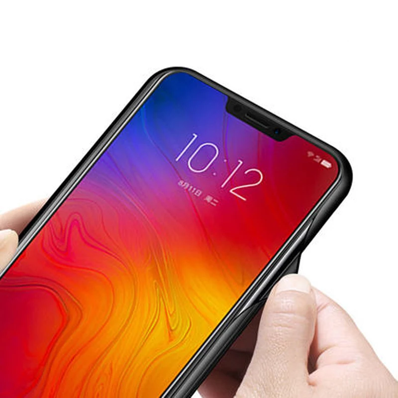 Роскошный чехол из закаленного стекла для lenovo Z5 мягкая силиконовая рамка жесткая