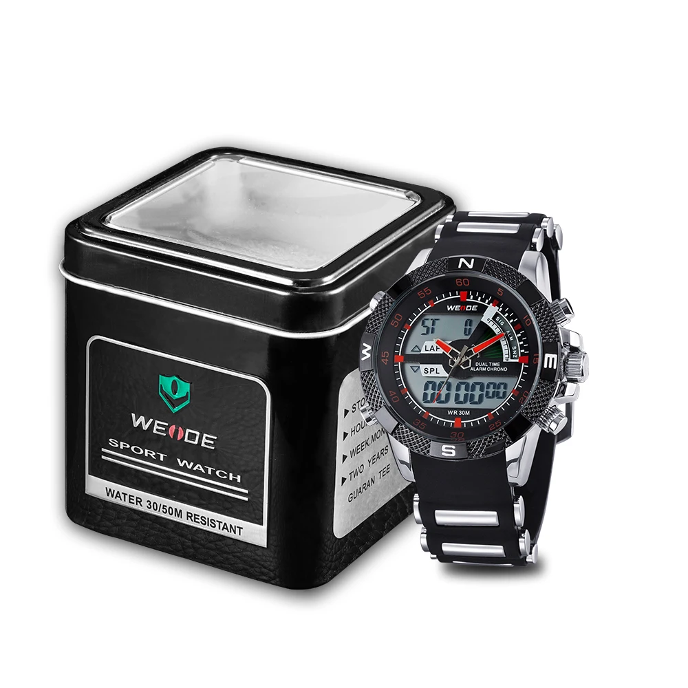 WEIDE мужские часы лучший люксовый бренд автоматические противоударные