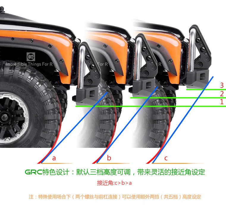 GRC металлический передний бампер для TRX4 SCX10 90046 90047|Детали и аксессуары| |