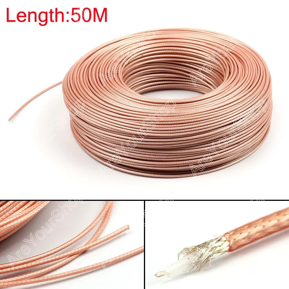 Areyourshop 5000 см RG179 РЧ коаксиальный кабельный разъем 75ohm M17/94 RG-179 коаксиальный косичка 164ft разъем Jac