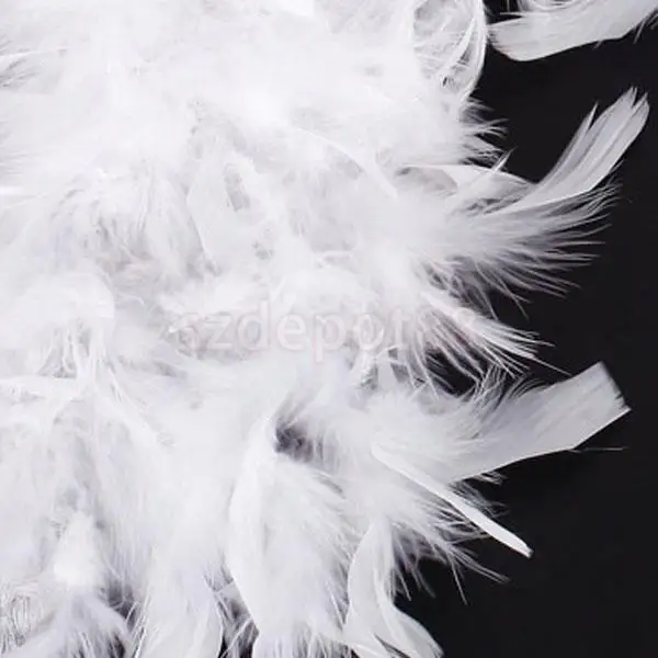 Белое перо боа пушистое Ремесло Украшение 6 футов в длину|fluffy feather boa|decorative