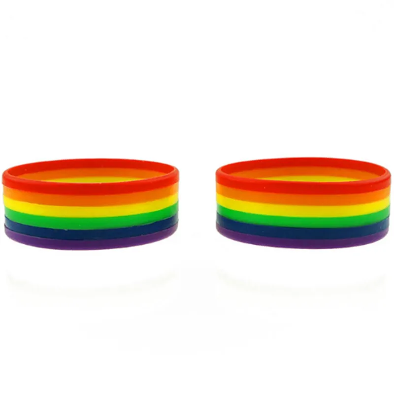Гей браслет Pride 6 слоев ЛГБТ лента голубой/темно синий 50 шт./лот|Значки| |