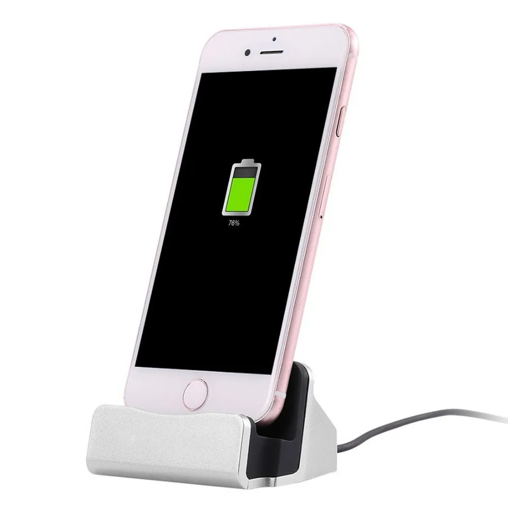 Креативная зарядка + Синхронизация док станции для устройств Apple Lightning держатель