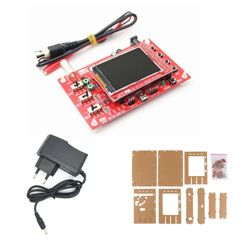 2,4 tft Собранный спаянный DSO138 DIY цифровой осциллограф комплект STM32 тестер с акриловым чехол power