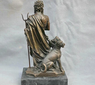 3802 12 Bronze Copper Ancient Greek Mythology Three Hell Dogs Sculpture Statue | Дом и сад