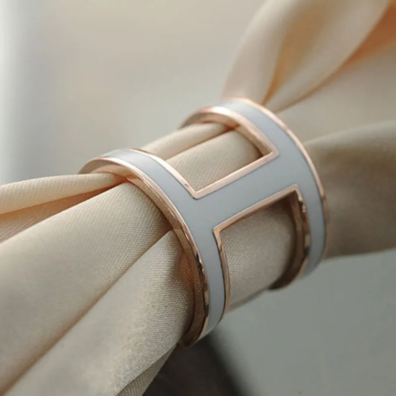 Пряжка для шарфа H образной формы RUNMEIFA пряжка шелкового из чистой латуни с лаком