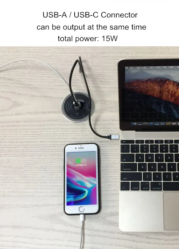 SZYSGSD Настольный встроенный Qi беспроводной зарядный коврик для iPhone XS X 8 samsung Note 9 S9 Быстрая зарядка USB C зарядное устройство водонепроницаемый