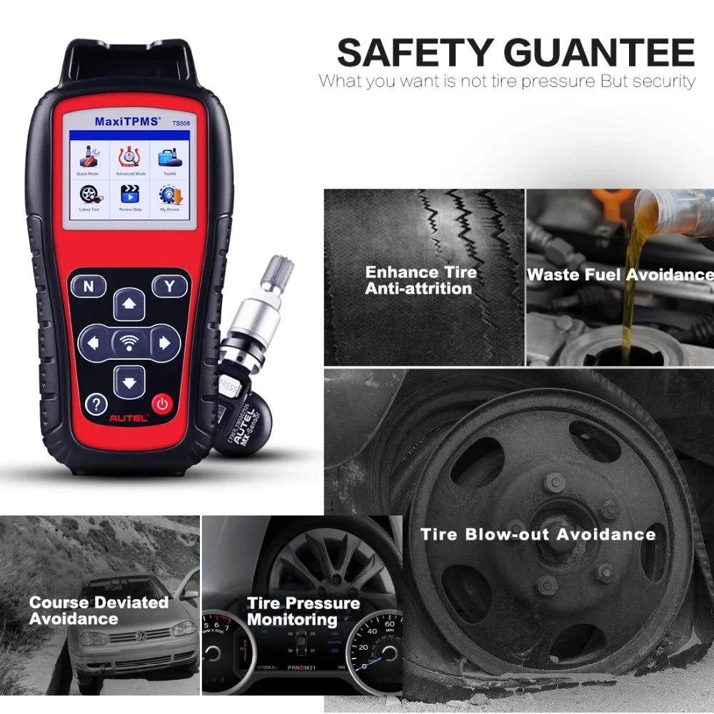 Autel TPMS сменный инструмент TPMS инструмент для программирования MaxiTPMS TS508K давление в шинах 315/433 МГц TPMS датчик активации шин