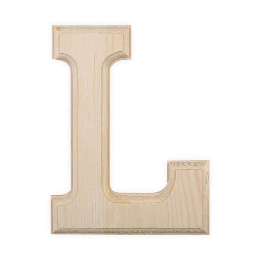 L Wholesale 15cm High Wood Wooden Letters A To Z Alphabet Birthday Gift Bridal Wedding Party Home Decorations Freestaning Letter - Цвет: L