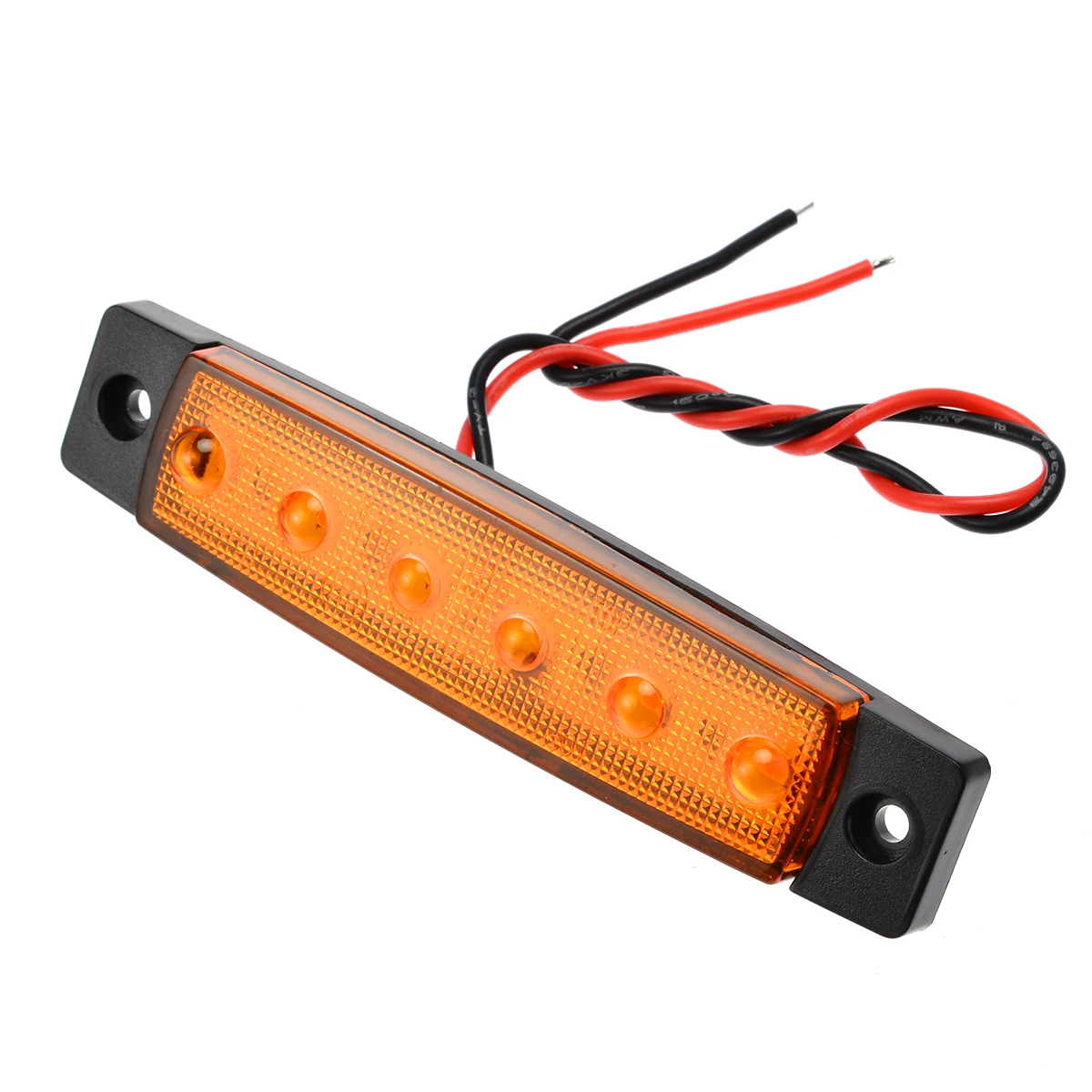 10 шт 12V 6LED Водонепроницаемый Боковой габаритный фонарь светильник Янтарный
