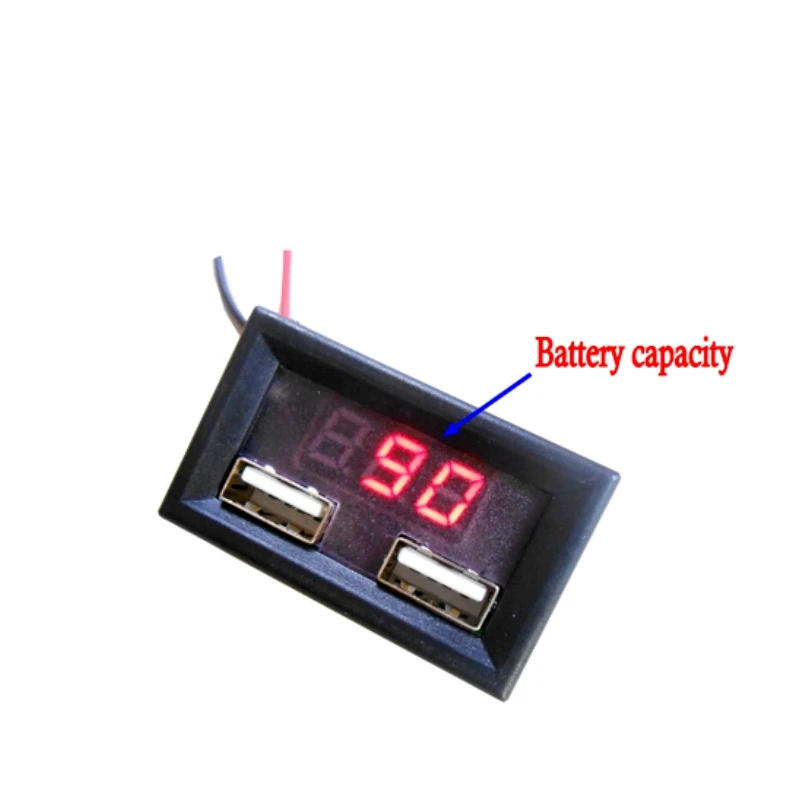 Двойной USB 5 V 2A DC 8-55 V измеритель напряжения вольтметр Вольт тестер er 12 V 24 V 36 V 48 V автомобильный свинцово-кислота, литий тест емкости аккумулятора