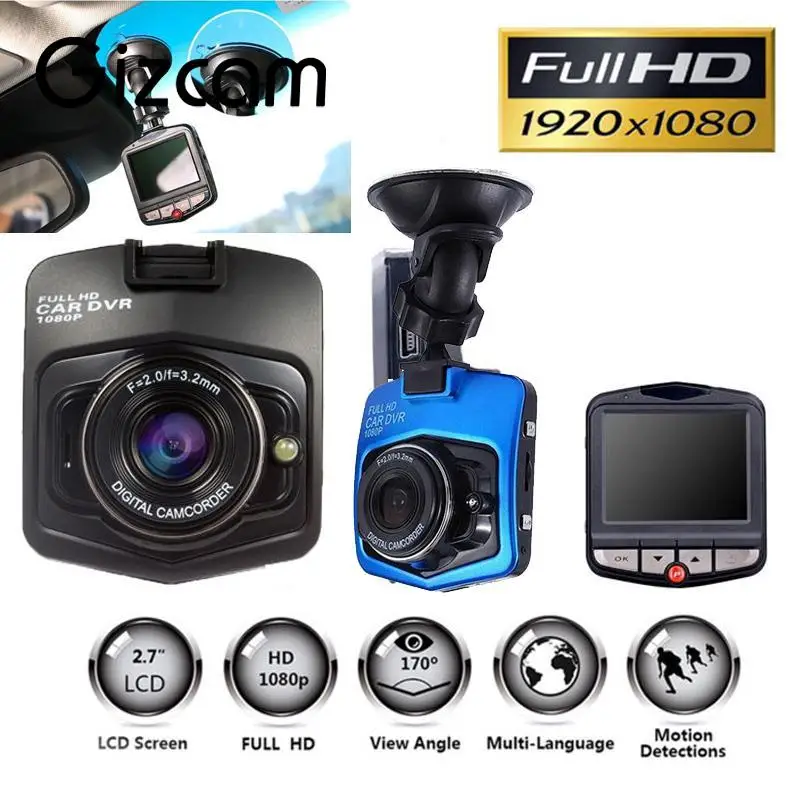 Gizcam Full HD 1080p 30fps 12 миллионов видео камера 2 4 &quotЖК дисплей DVR автомобиль Dashcam g сенсор