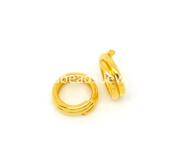 8 СЕЗОНА 1000 Позолоченные Сплит Перейти Кольца Выводы 4x0.6 мм (B10904)|ring findings|split jump