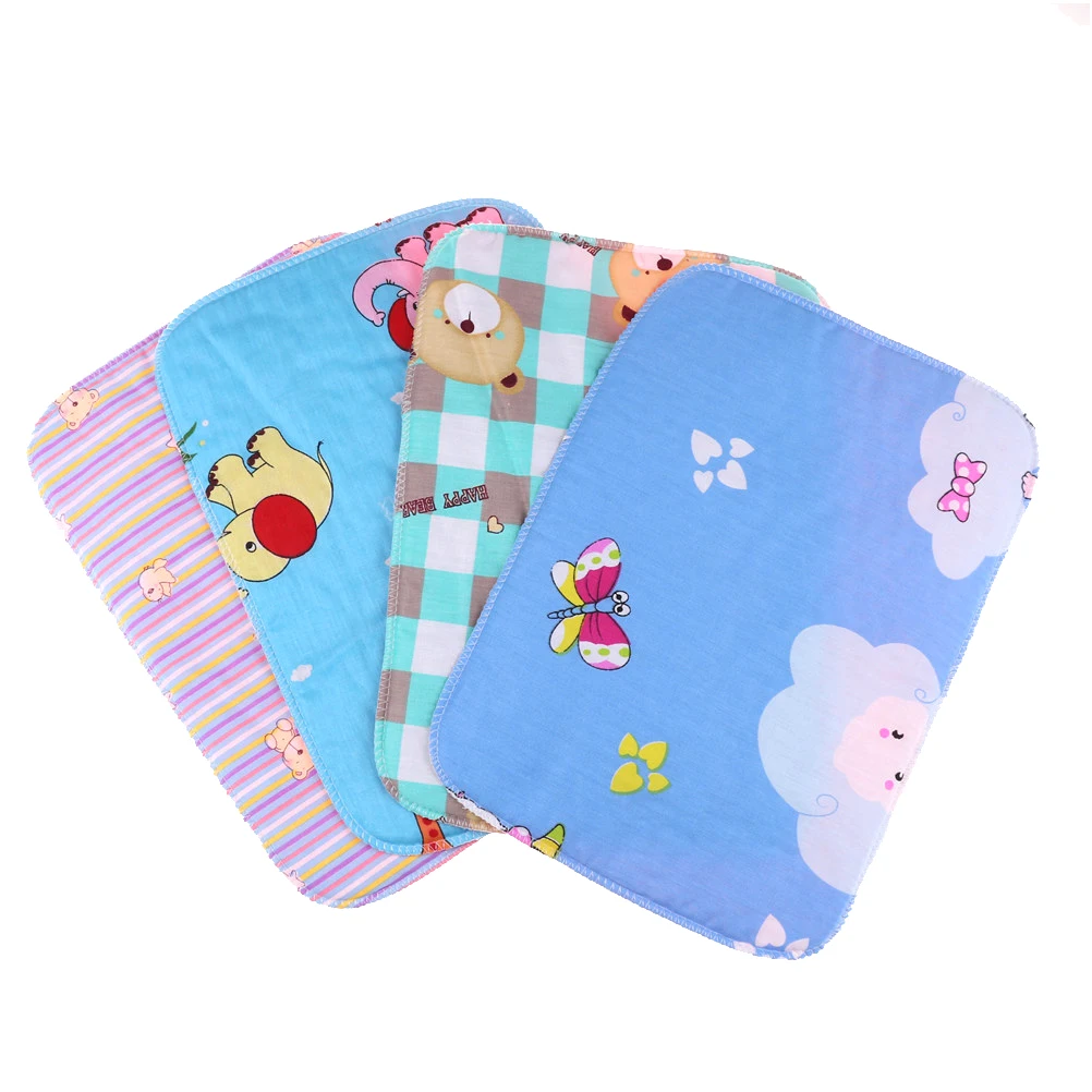 

Printed Cotton Diapers Children Stroller Pram Waterproof Diaper Reusable Nappy Sheet Mat Cover Urine Pad 35cm*25cm