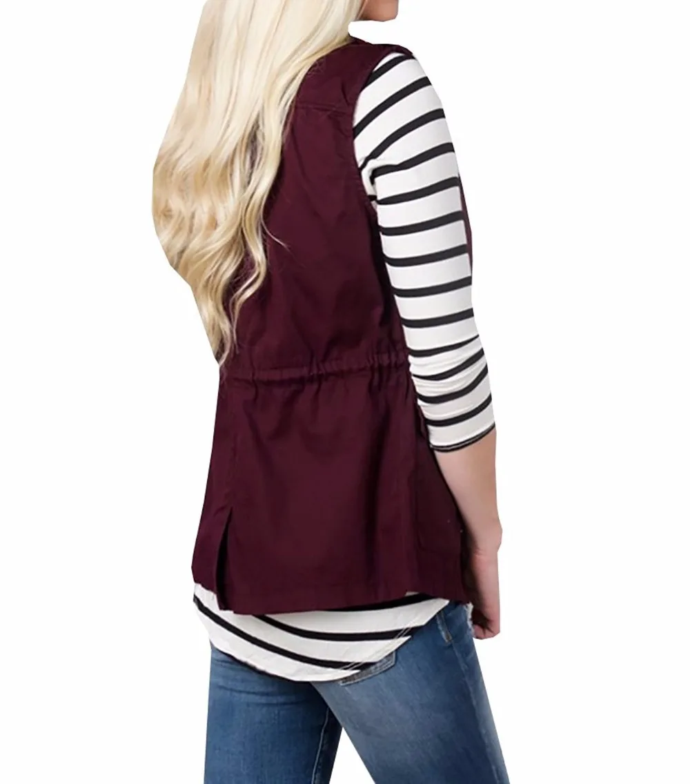 Женский жилет большого размера хлопковый на весну и осень Топ без рукавов