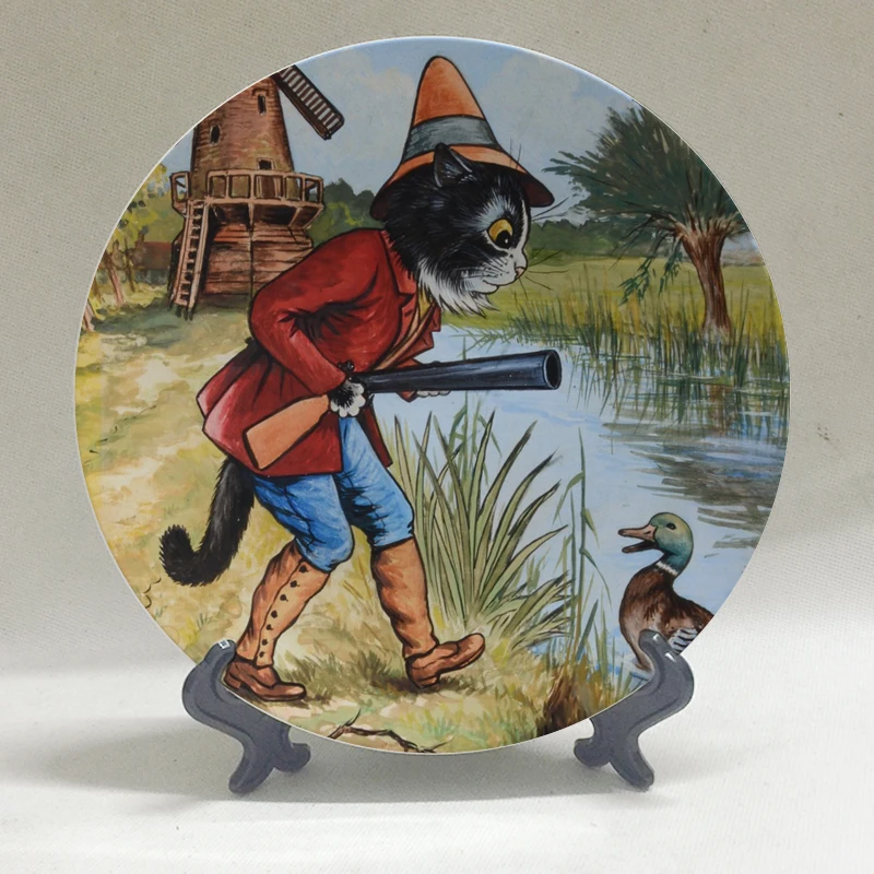 Иллюстратор в викторианском стиле для кошек декоративная тарелка Луи Вайн