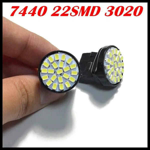 

Бесплатная доставка 100 шт./лот 12В T20 smd 7440 22LED SMD 3020 1206 SMD Стоп-сигнал Белый светодиодный автомобильный указатель поворота