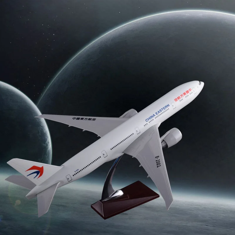 

47cm Resin Aircraft Model B777 New China Eastern Airlines Airplane Model New Eastern Airways Airbus Boeing 777 Plane Stand Model