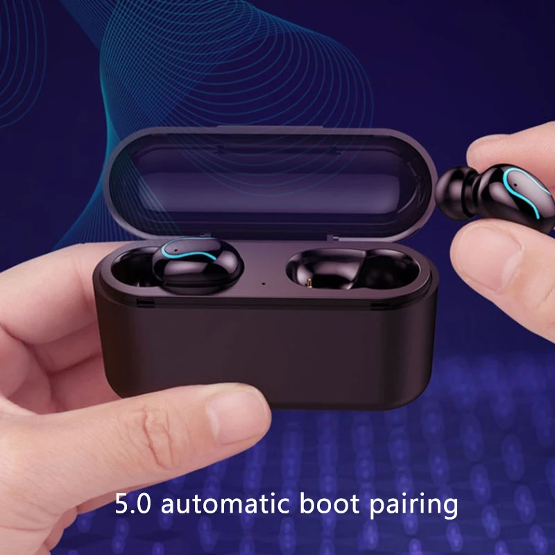 3D стерео звук Bluetooth V5.0 наушники портативные TWS Беспроводные сенсорные вкладыши с