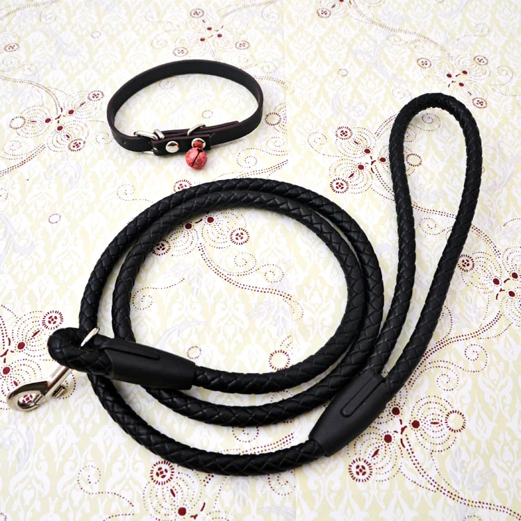 Cortex ошейник для собак кожаный регулируемый питомцев поводок Плетеный маленьких