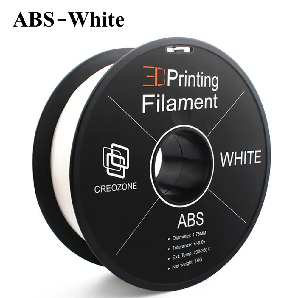 ABS-White CREOZONE Премиум нить для 3d принтера 1,75 1 кг PETG ABS углеродное волокно TPU нейлон/PA Металл бедра 3D пластиковая нить - Цвет: ABS-White