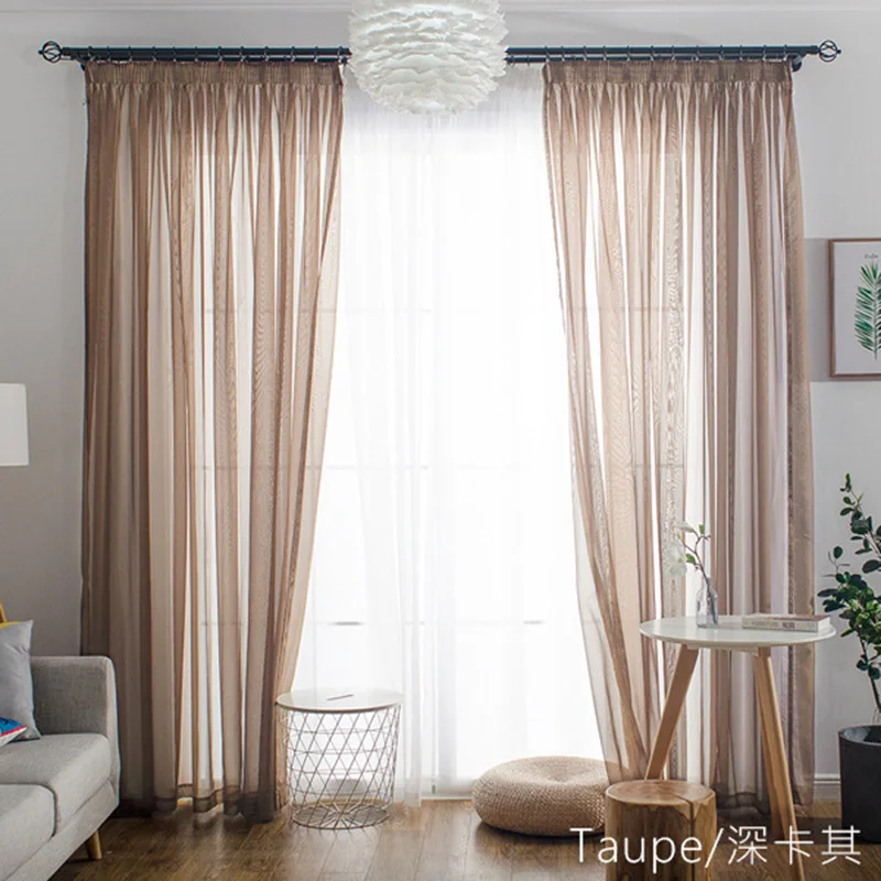 Color 22 Tulle Европейский и американский стиль, многоцветные занавески для гостиной, занавески для эркеров, Сплошные Двери, занавески, драпировка, отвесный тюль, WP184#30 - Цвет: Color 22 Tulle