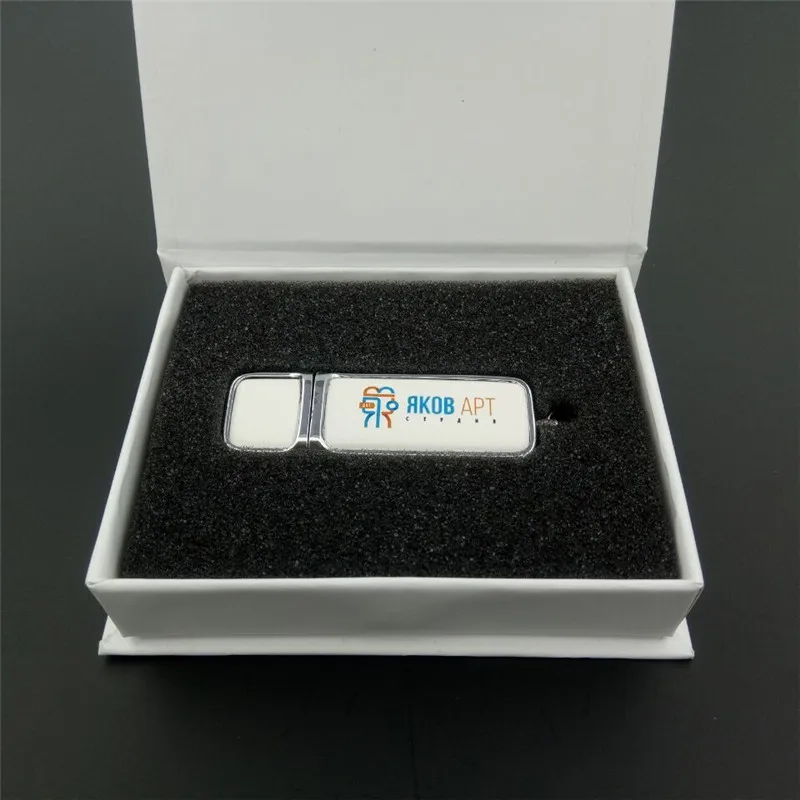 Флеш накопитель Usb 2 0 с логотипом на заказ 10 шт./лот кожаный коробкой цветная