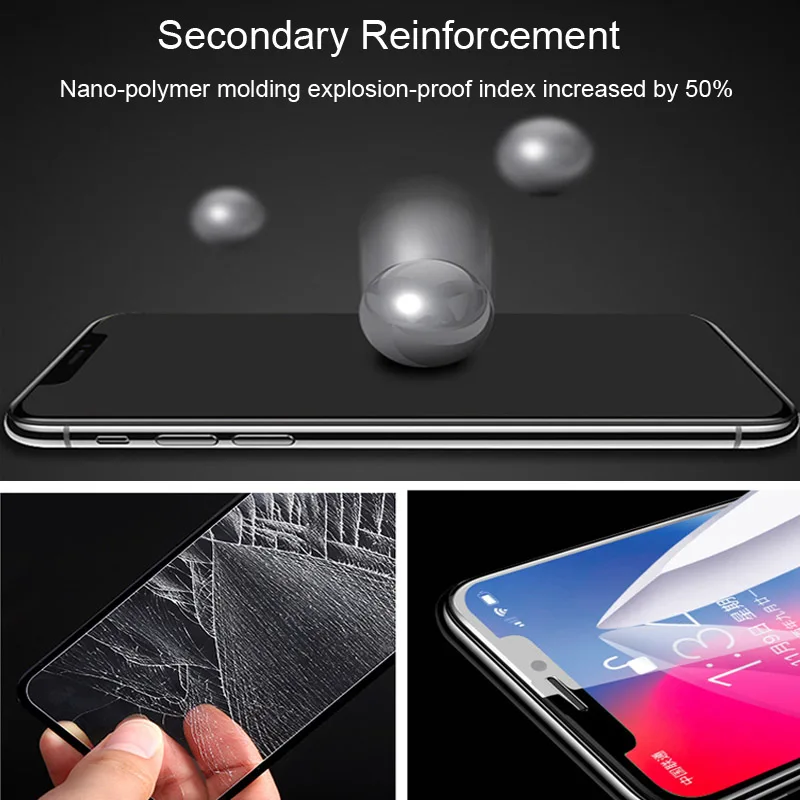 Защитное стекло 10D SMILYOU для iPhone 6 6s 8 plus 7 X XR XS Max|Защитные стёкла и плёнки телефонов| |
