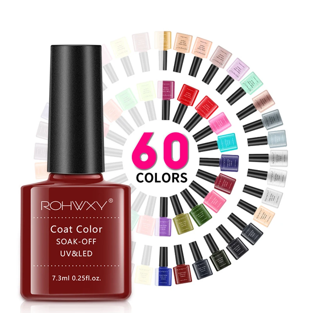 Профессиональный 60 цветов лак для ногтей использования со светодиодной и УФ
