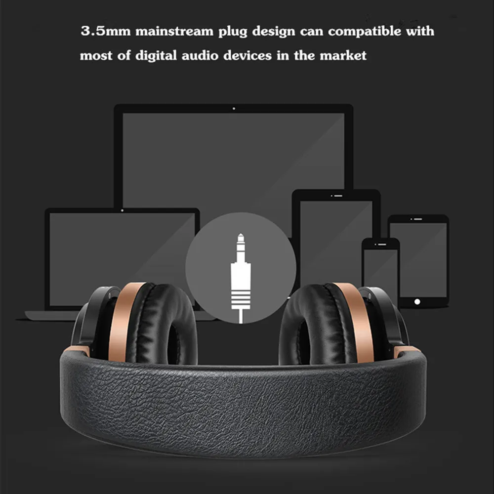 Cinpusen Wired Headphone Bass Stereo Gaming Headset 3.5mm Over-Ear Volume Control Headsets Casque with Mic For PC | Электроника