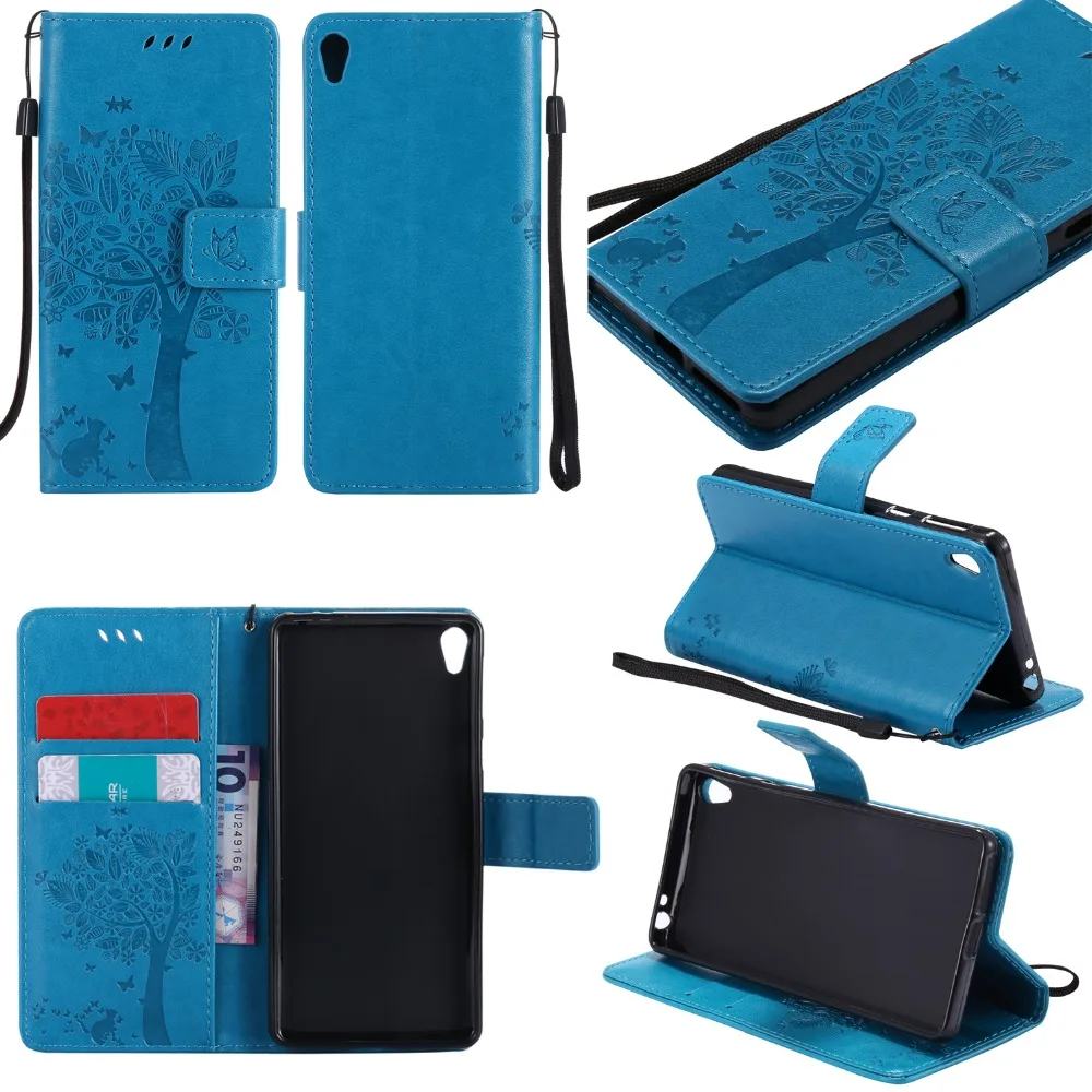 Роскошный чехол бумажник из искусственной кожи с изображением кошки и бабочки