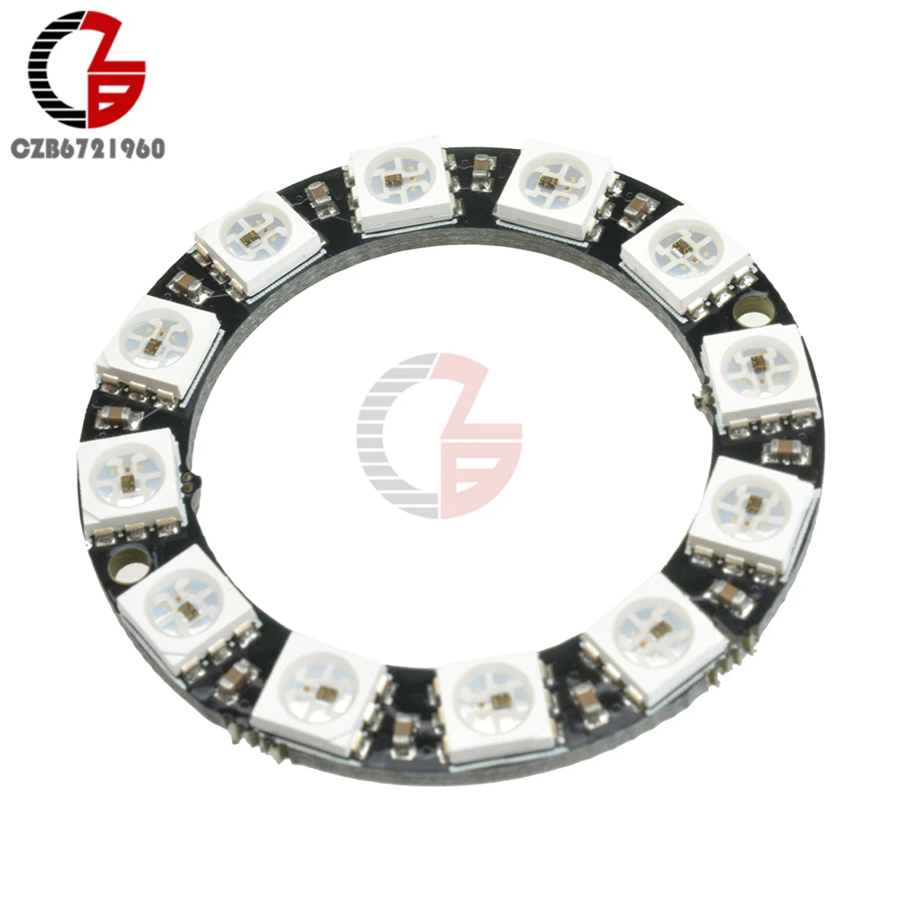 Светодиодный RGB Ring 12 бит WS2812 5050 светодиодный + интегрированный модуль драйвера