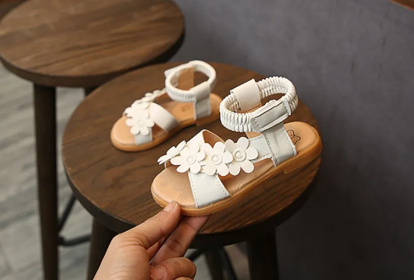 Children Shoes Summer Kids Sandals Lovely Flower Shoes Fashion Girl Sandals Magic Toddler Baby Shoes For Kiads
