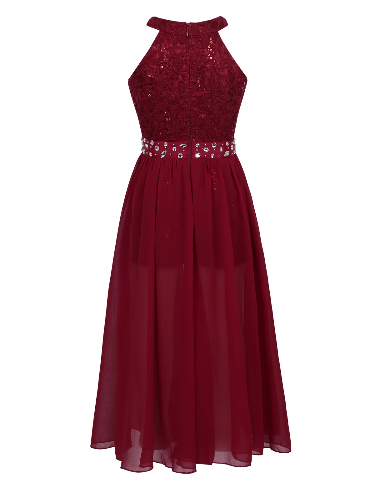 iEFiEL Kids Summer 2020 Sequined Embroidery Floral Lace Chiffon Flower Tulle Dress Princess Wedding Birthday Party Formal | Детская