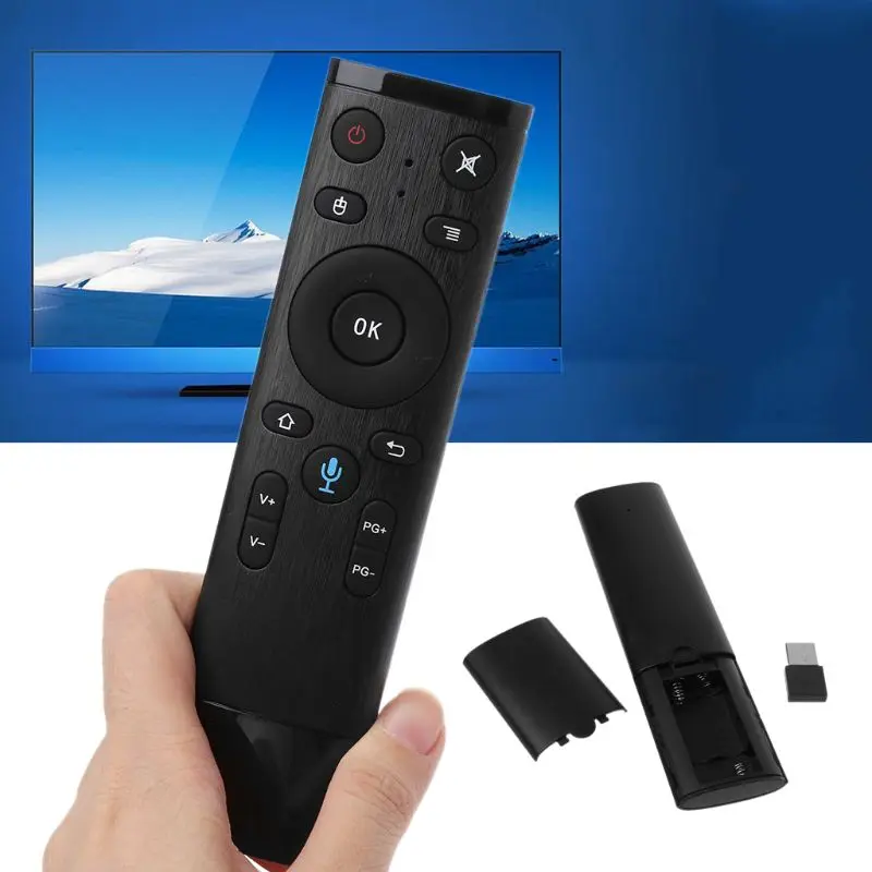 Пульт дистанционного управления Fly Air mouse Gyro зондирующая игра 2,4 ГГц беспроводной голосовой микрофон Smart tv Android Box PC 15,8x4,1x1,4 см